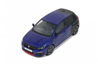 PEUGEOT 308 GTI BLUE 2018 OttOmobile 1:18 Resinemodell (Türen, Motorhaube... nicht zu öffnen!)